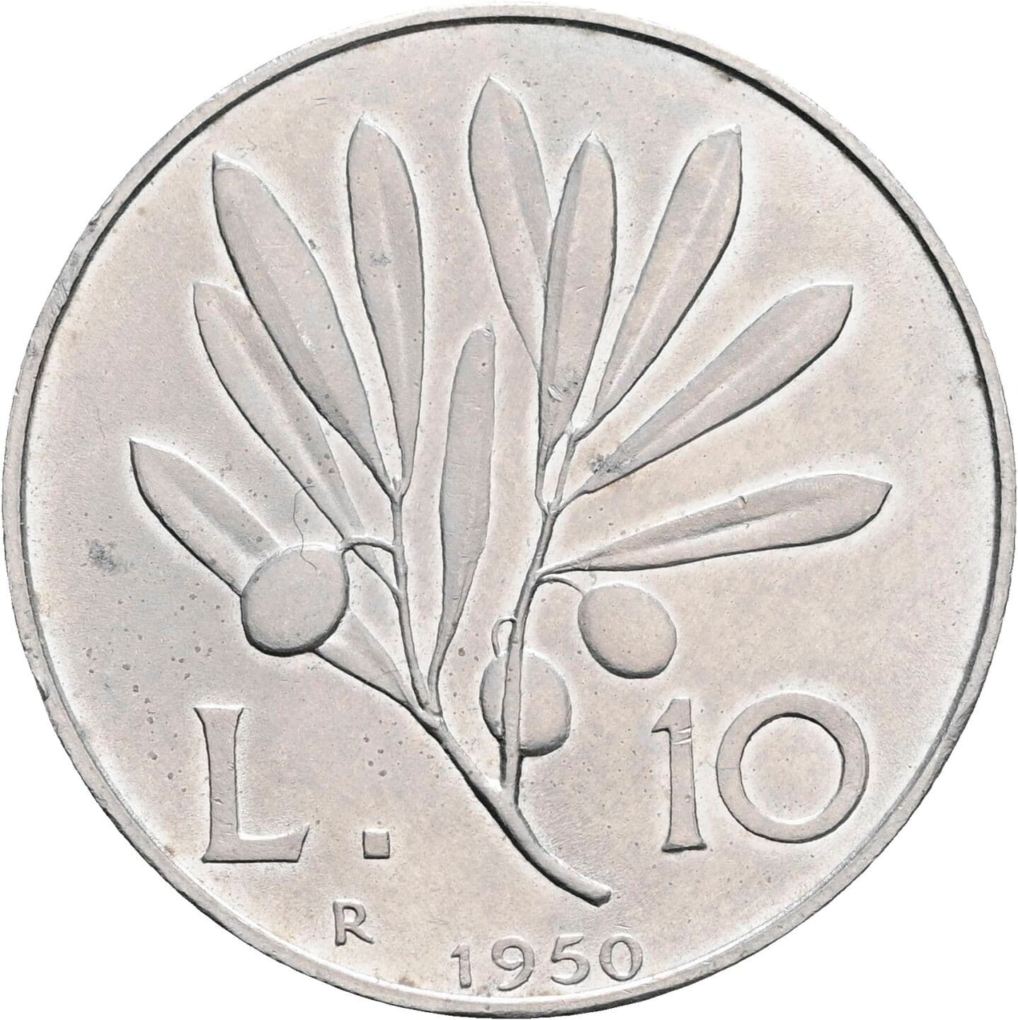 10 Lire 1950 – Vorderseite