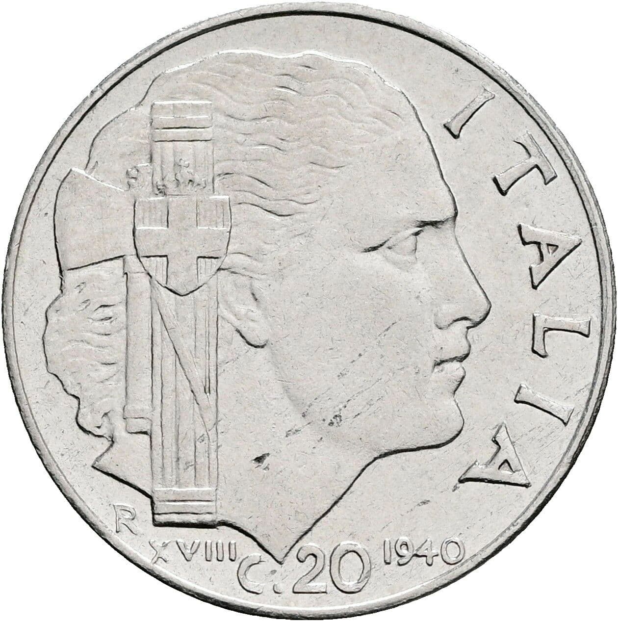20 Centesimi Vittorio Emanuele III. 1900-1946 1940 – Rückseite