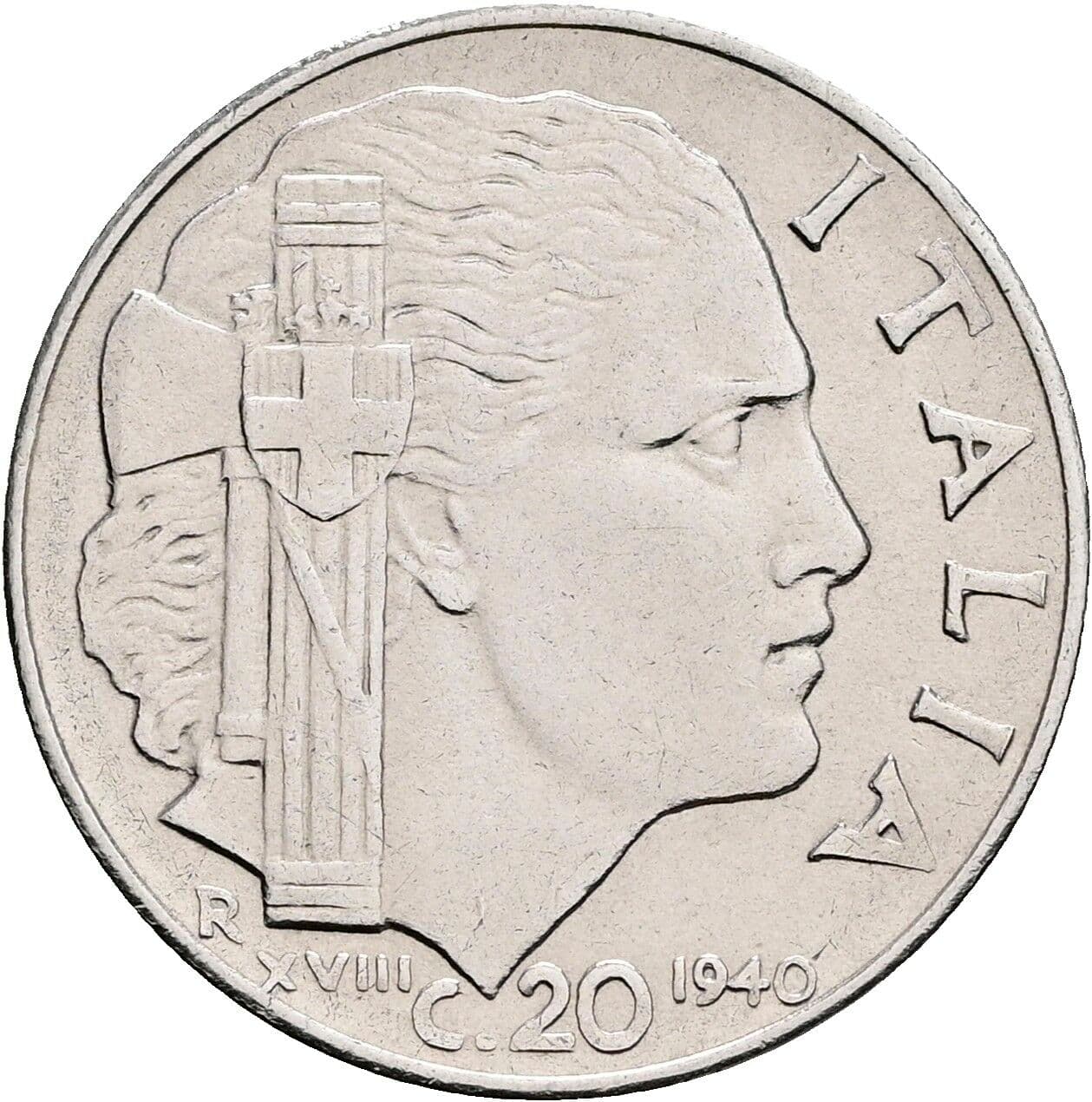 20 Centesimi Vittorio Emanuele III. 1900-1946 1940 – Rückseite