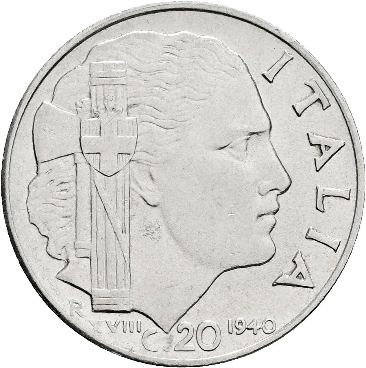 20 Centesimi Vittorio Emanuele III. 1900-1946 1940 – Rückseite