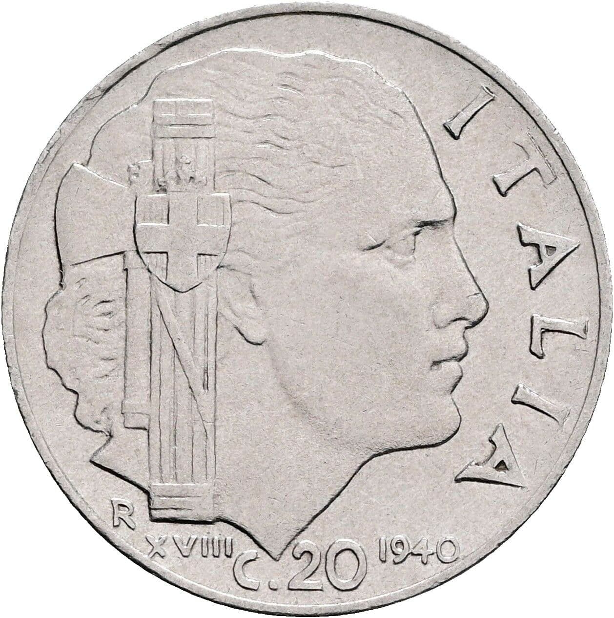 20 Centesimi Vittorio Emanuele III. 1900-1946 1940 – Rückseite