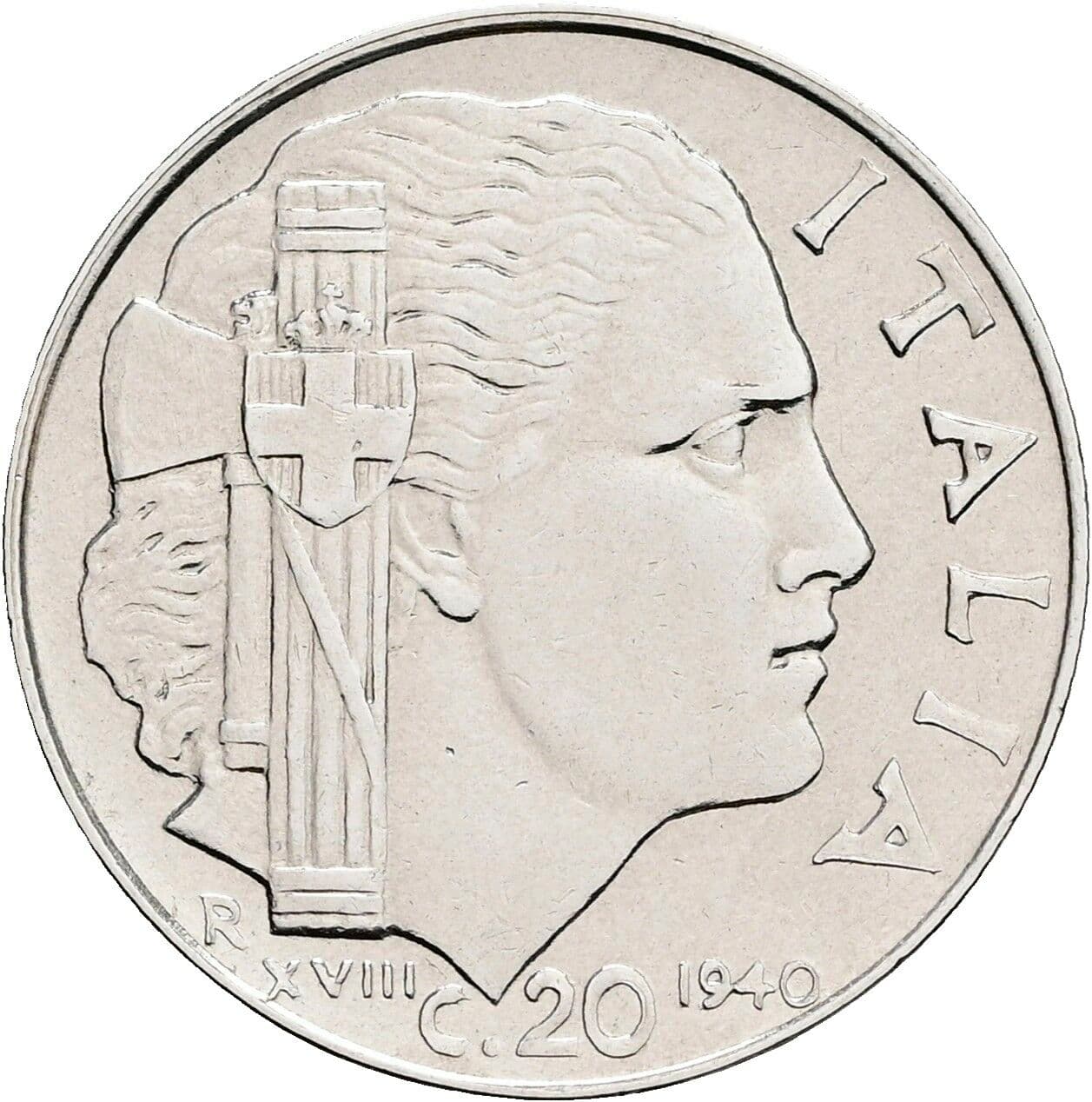 20 Centesimi Vittorio Emanuele III. 1900-1946 1940 – Rückseite