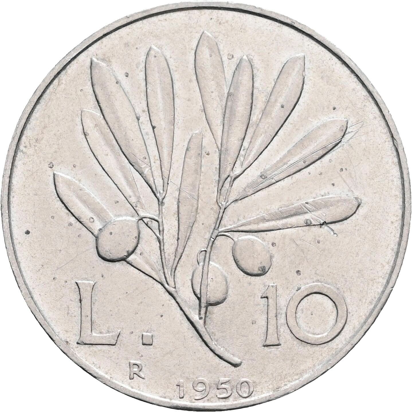 10 Lire 1950 – Vorderseite