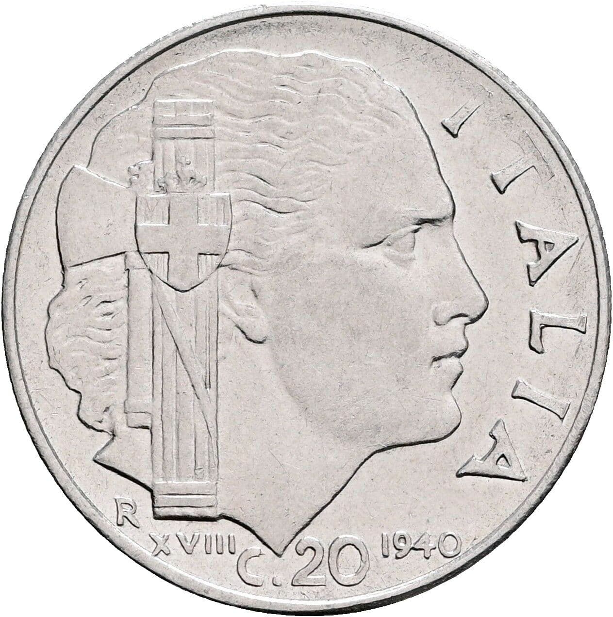 20 Centesimi Vittorio Emanuele III. 1900-1946 1940 – Rückseite