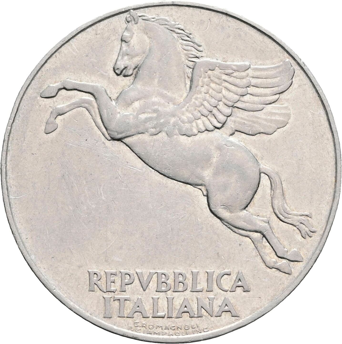 10 Lire 1949 – Rückseite