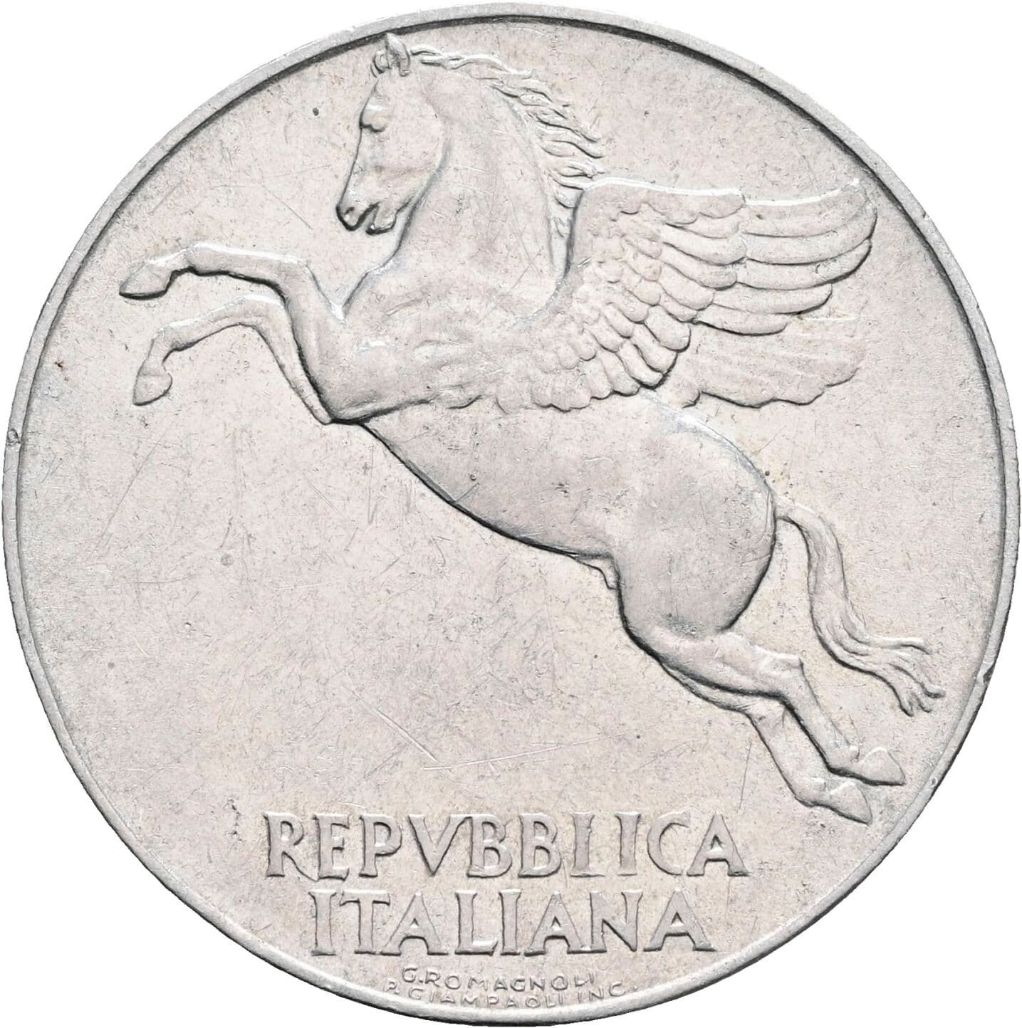 10 Lire 1949 – Rückseite