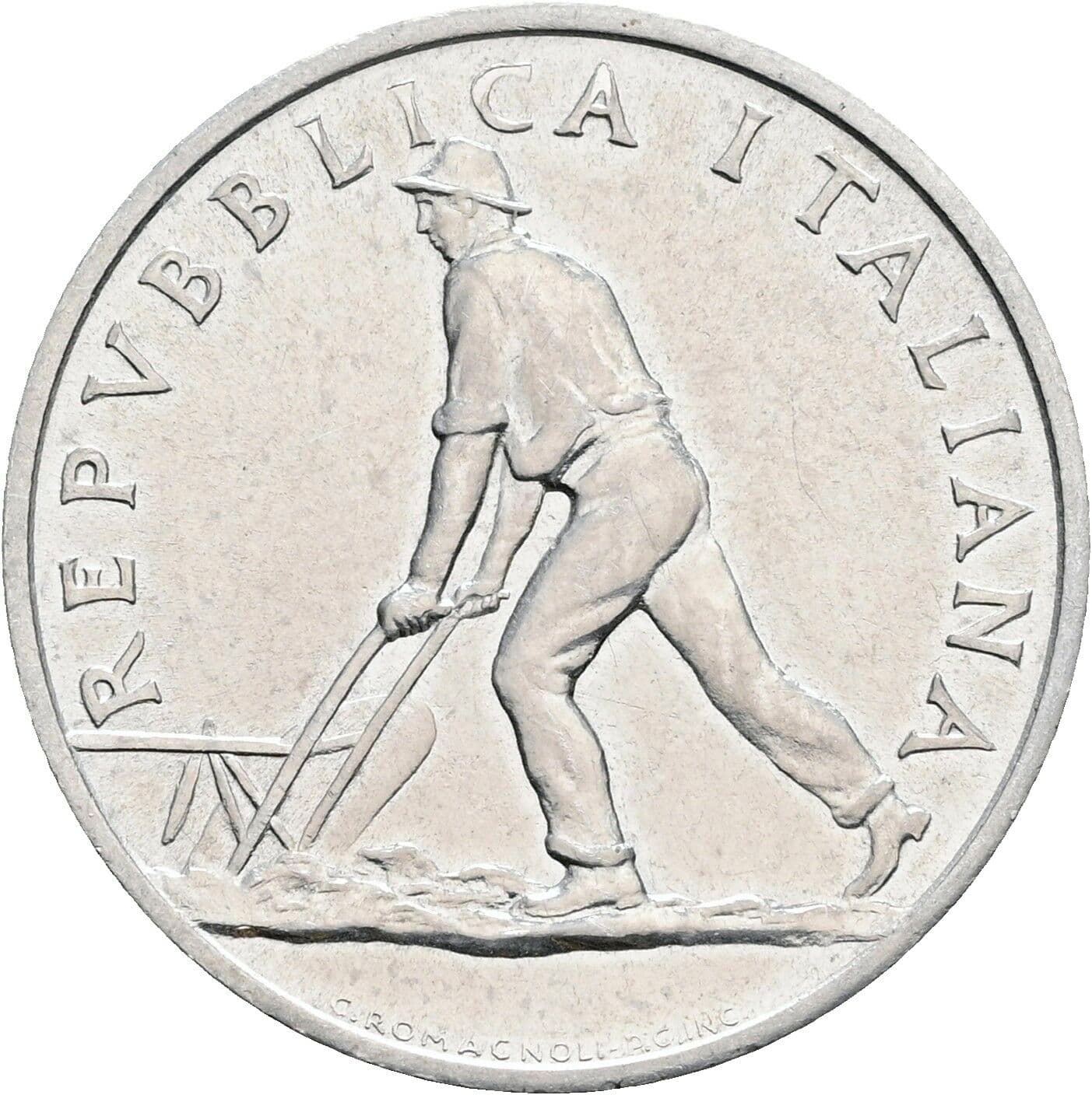 2 Lire 1948 – Rückseite