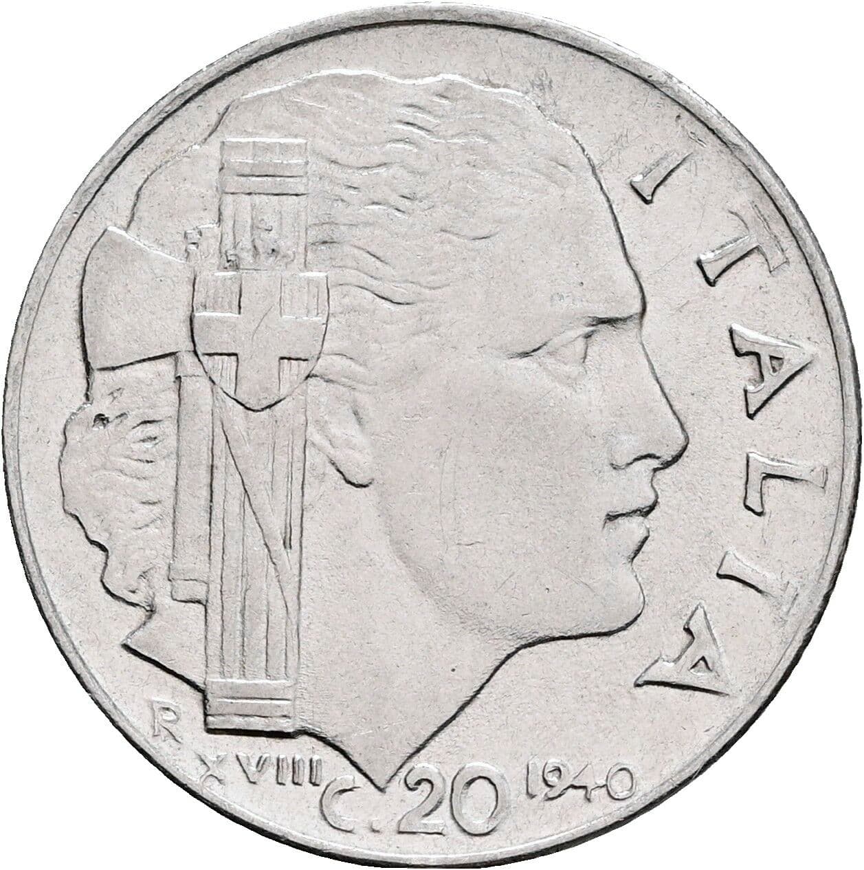 20 Centesimi Vittorio Emanuele III. 1900-1946 1940 – Rückseite