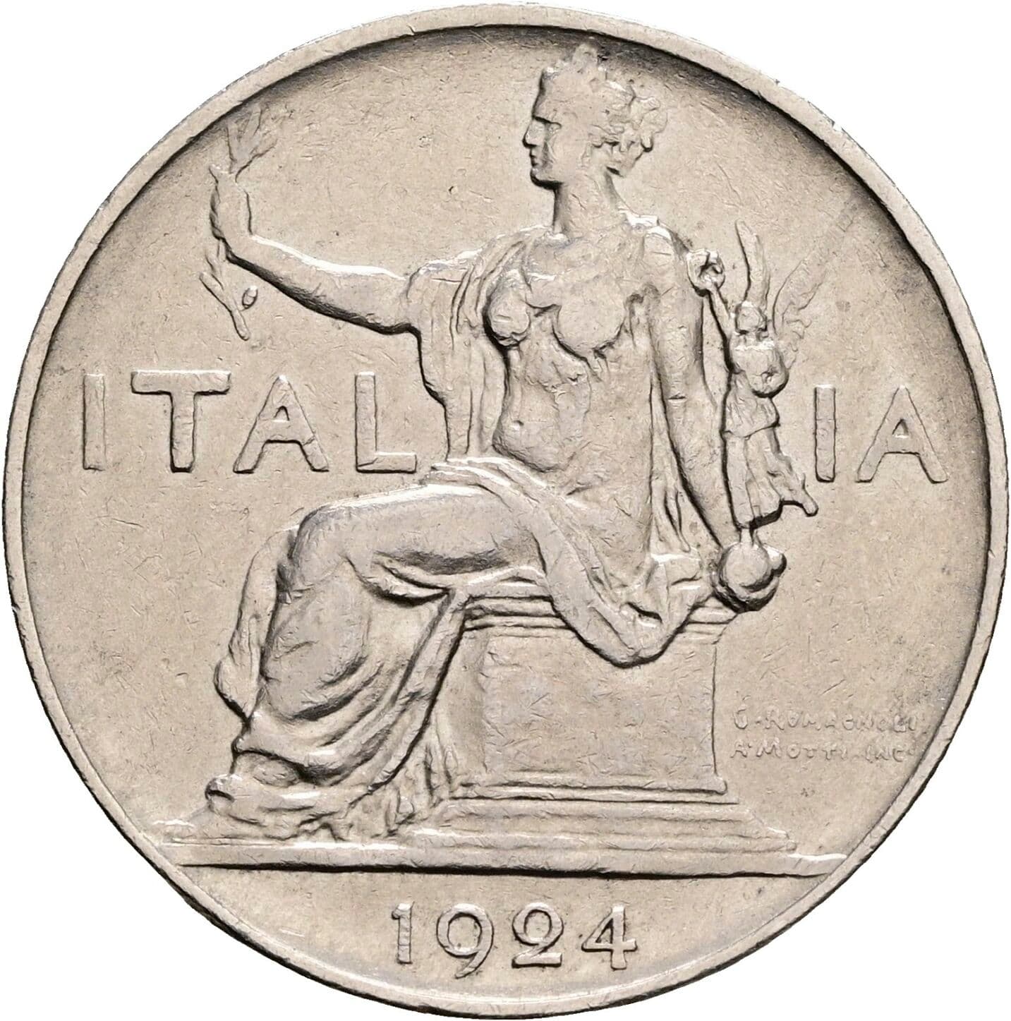 1 Lira 1924 – Rückseite