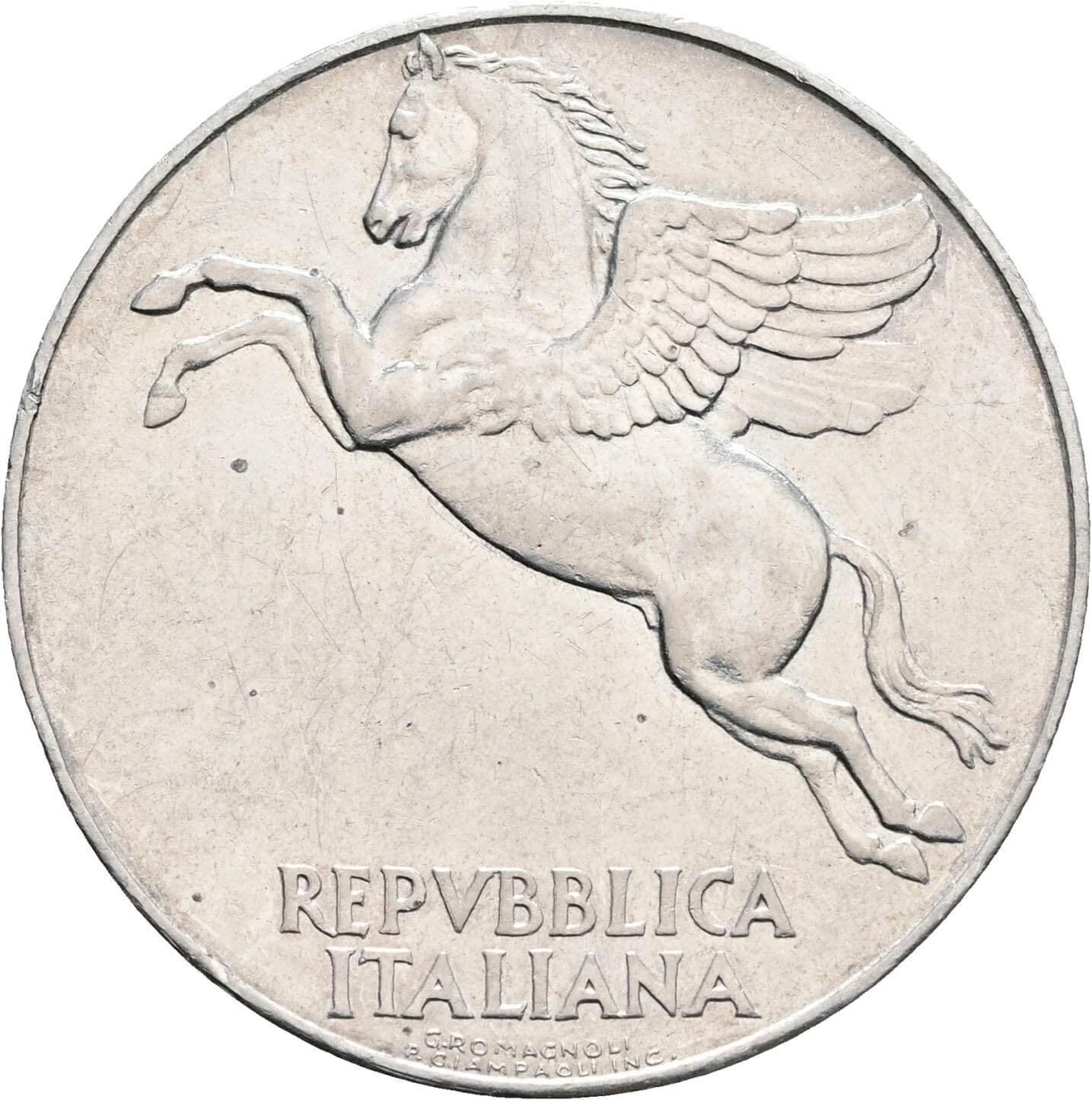 10 Lire 1950 – Rückseite