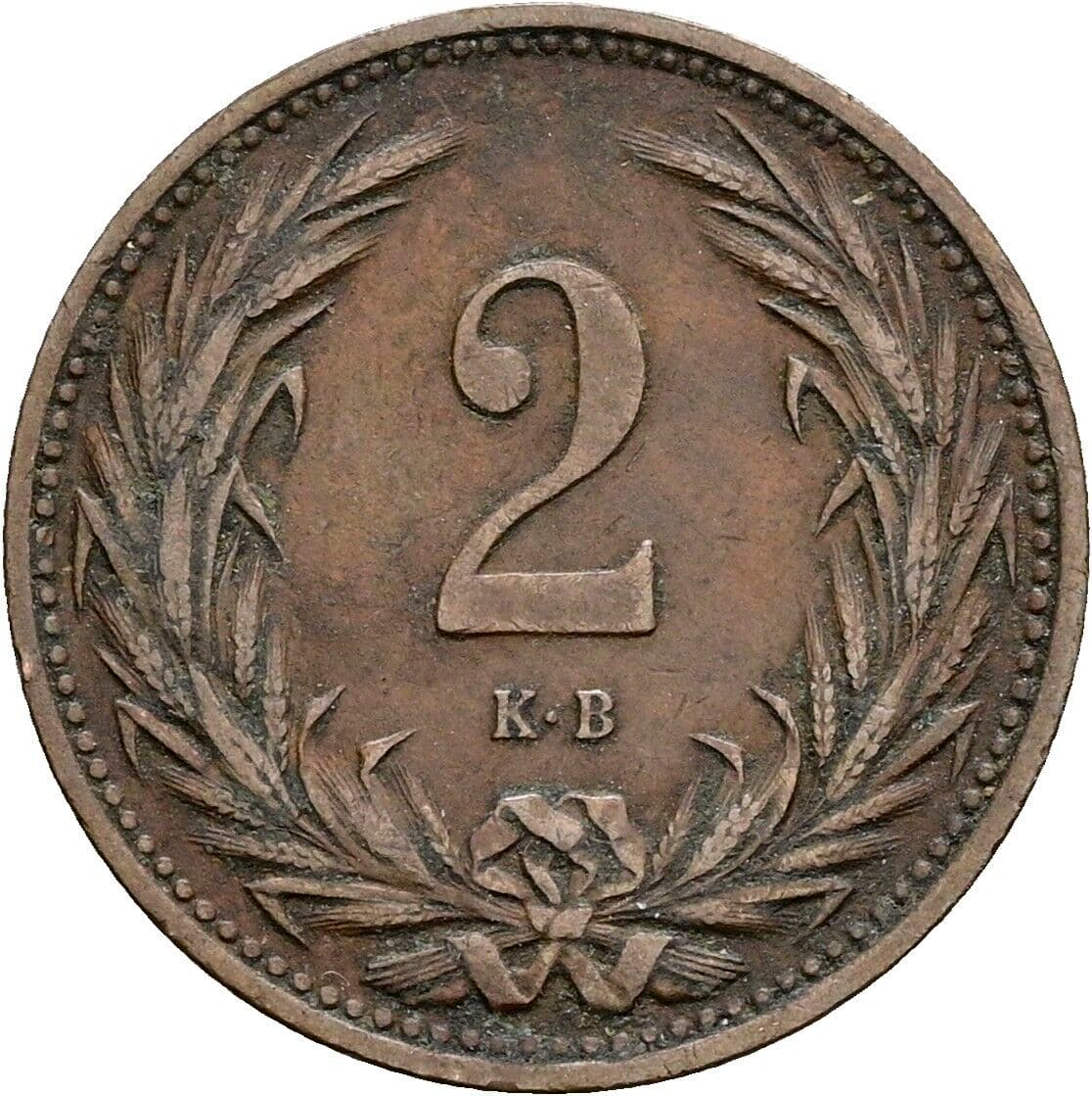 2 Filler Franz Joseph I. 1848-1916 1904 KB, Kremnitz – Vorderseite