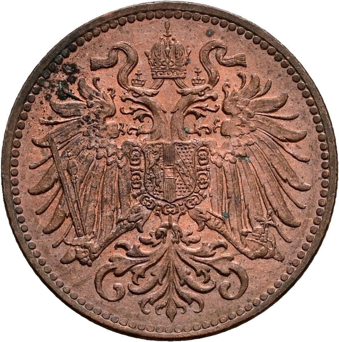 2 Heller Franz Joseph I. 1848-1916 1914 – Rückseite