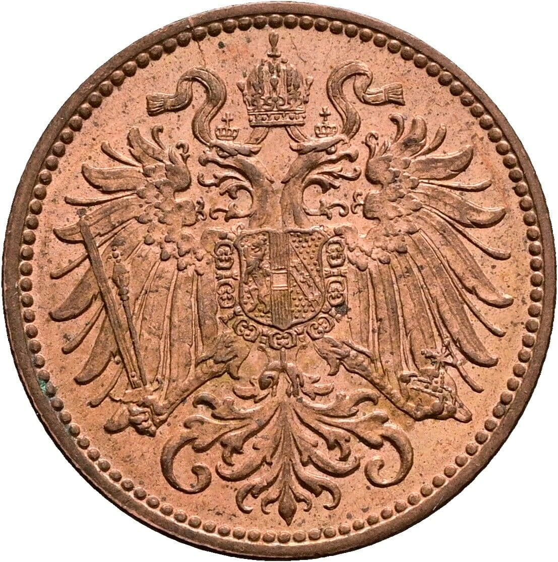 2 Heller Franz Joseph I. 1848-1916 1914 – Rückseite
