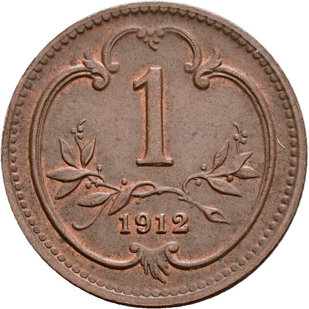 1 Heller Franz Joseph I. 1848-1916 1912 – Vorderseite