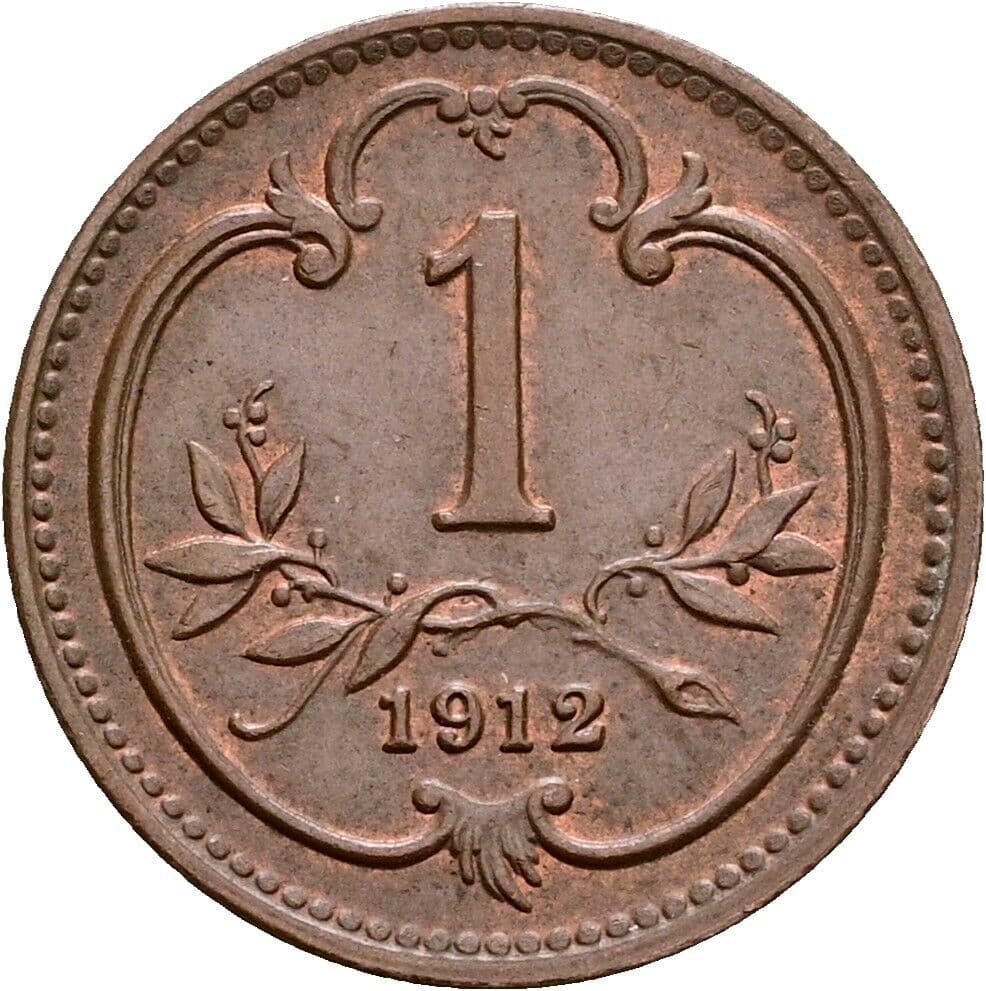 1 Heller Franz Joseph I. 1848-1916 1912 – Vorderseite