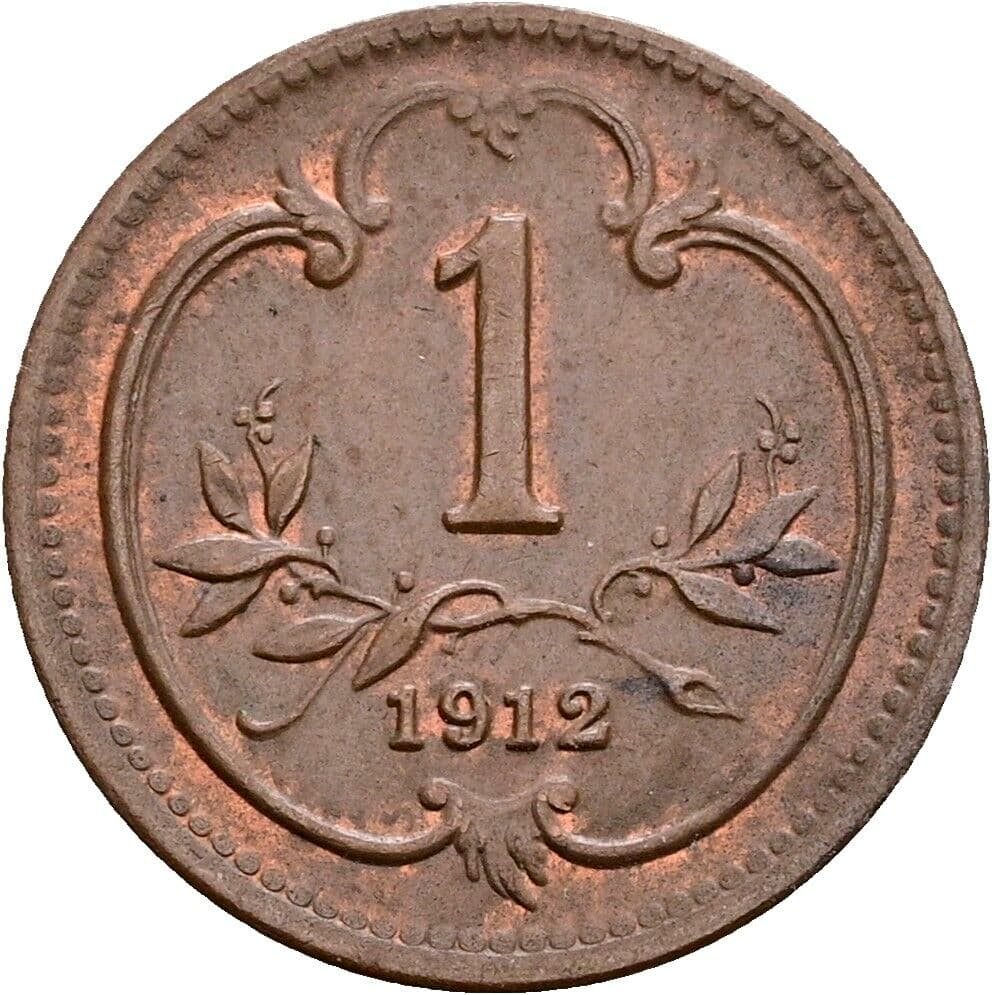 1 Heller Franz Joseph I. 1848-1916 1912 – Vorderseite