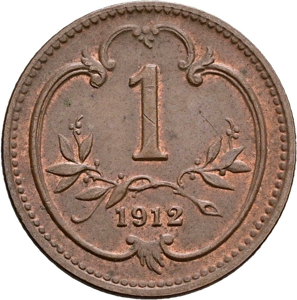 1 Heller Franz Joseph I. 1848-1916 1912 – Vorderseite