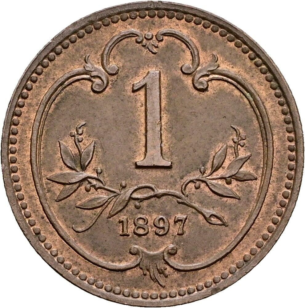 1 Heller Franz Joseph I. 1848-1916 1897 – Vorderseite