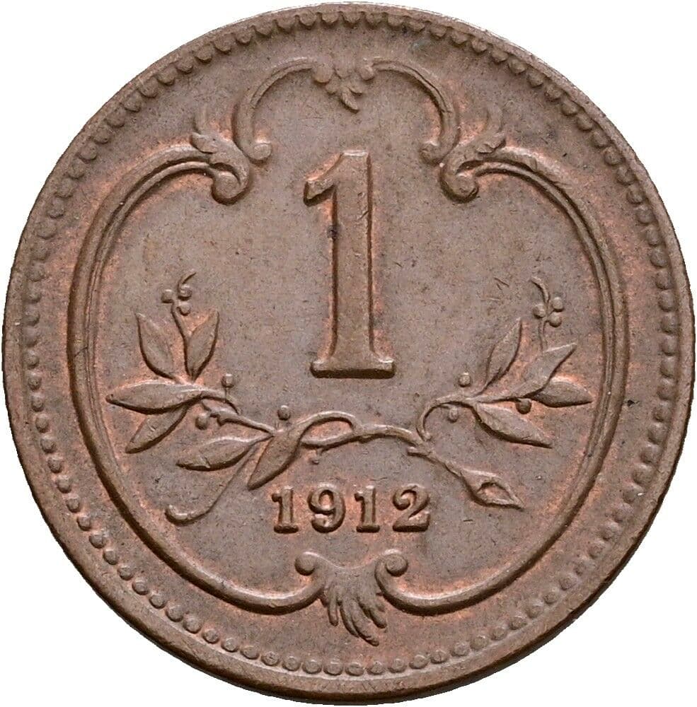 1 Heller Franz Joseph I. 1848-1916 1912 – Vorderseite