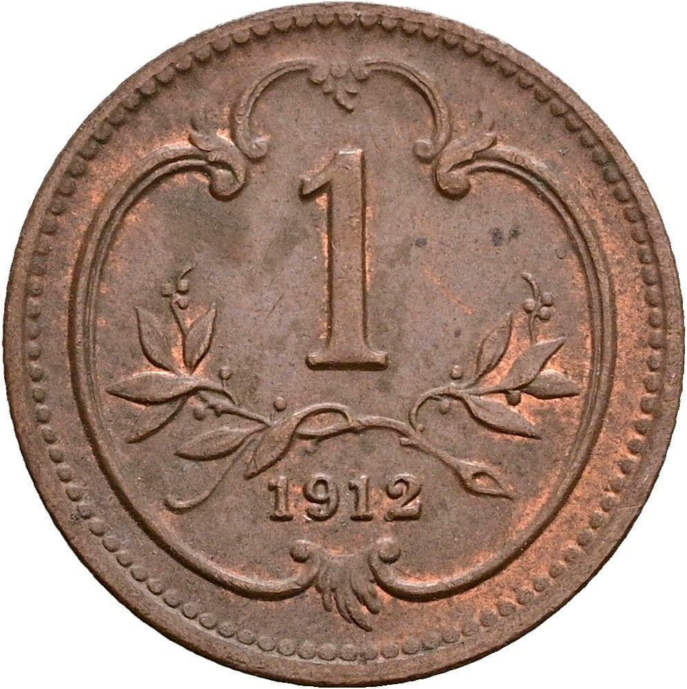 1 Heller Franz Joseph I. 1848-1916 1912 – Vorderseite