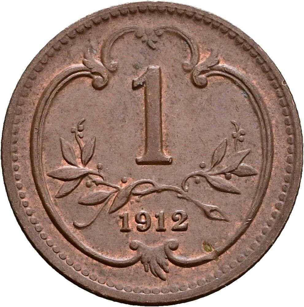 1 Heller Franz Joseph I. 1848-1916 1912 – Vorderseite