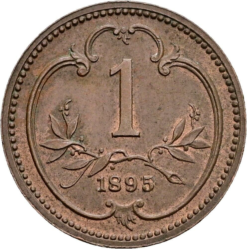 1 Heller Franz Joseph I. 1848-1916 1895 – Vorderseite