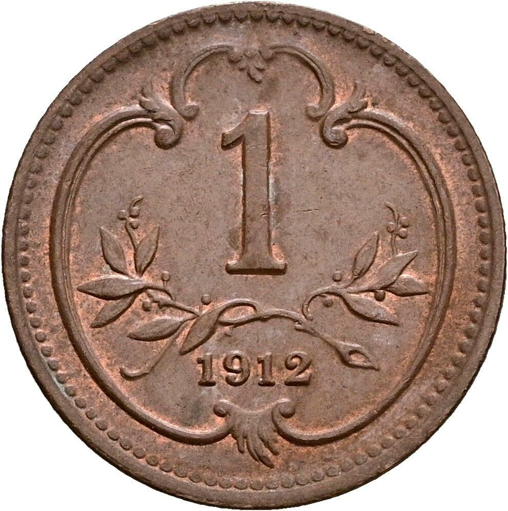 1 Heller Franz Joseph I. 1848-1916 1912 – Vorderseite