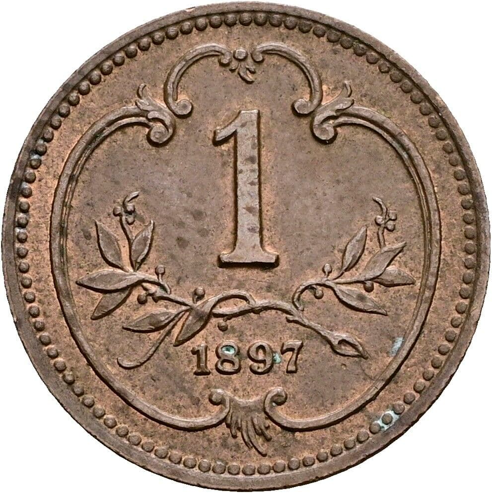 1 Heller Franz Joseph I. 1848-1916 1897 – Vorderseite