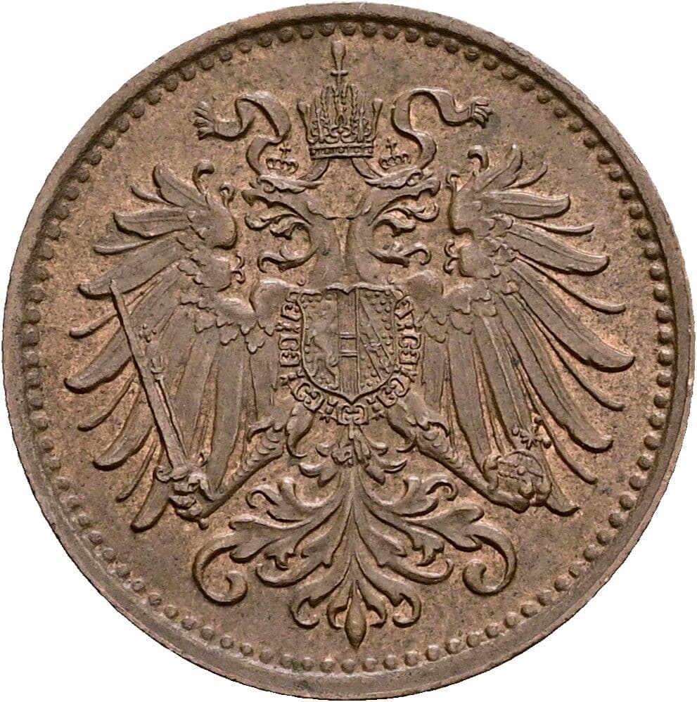 1 Heller Franz Joseph I. 1848-1916 1897 – Rückseite