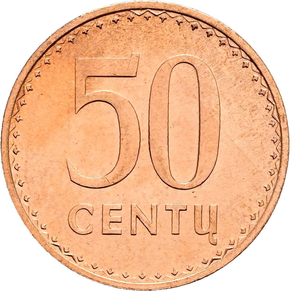 50 Centu 1991 – Vorderseite
