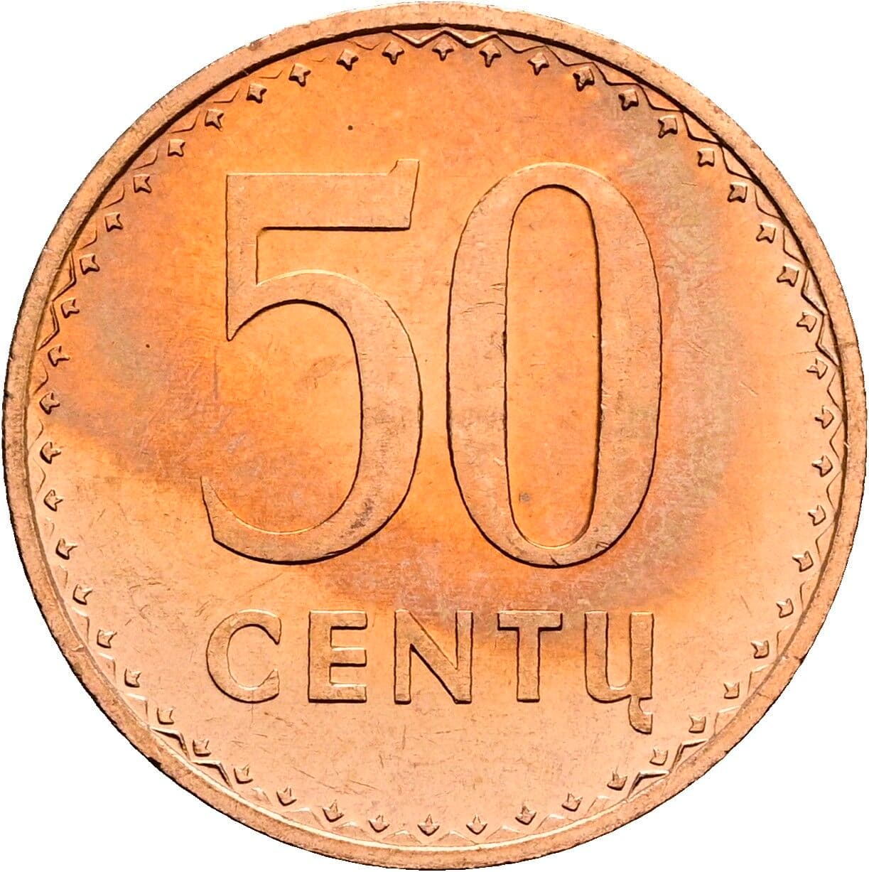 50 Centu 1991 – Vorderseite