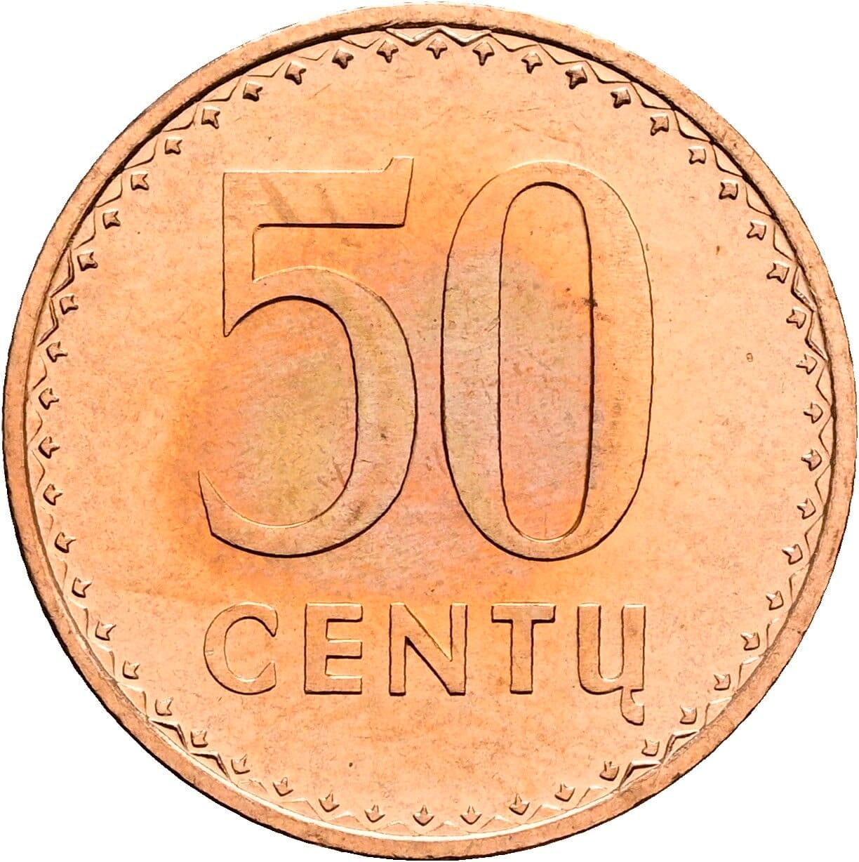 50 Centu 1991 – Vorderseite