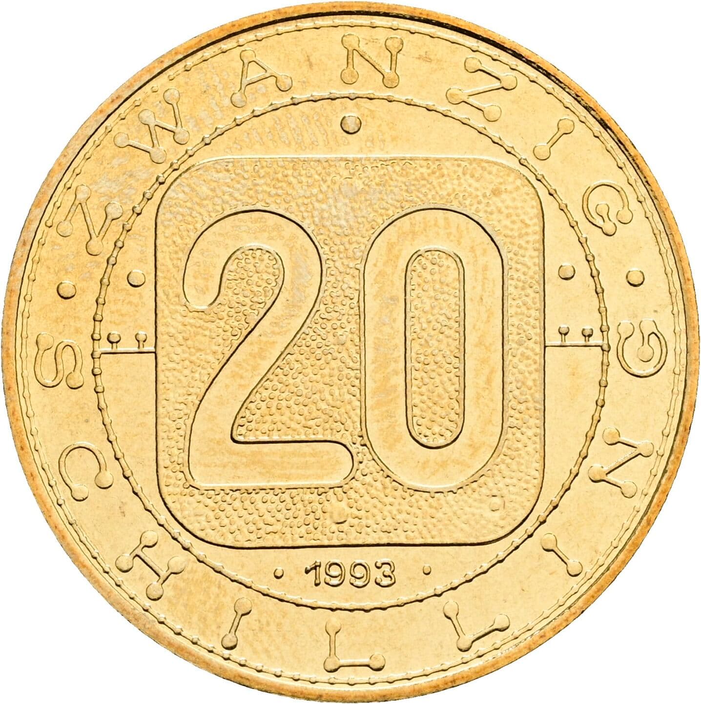 20 Schilling 1993 – Vorderseite