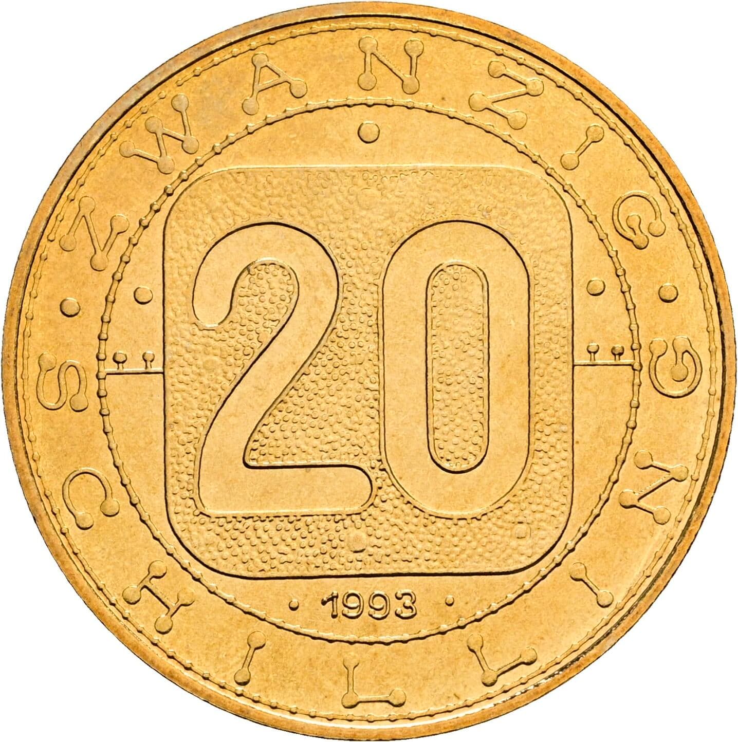 20 Schilling 1993 – Vorderseite