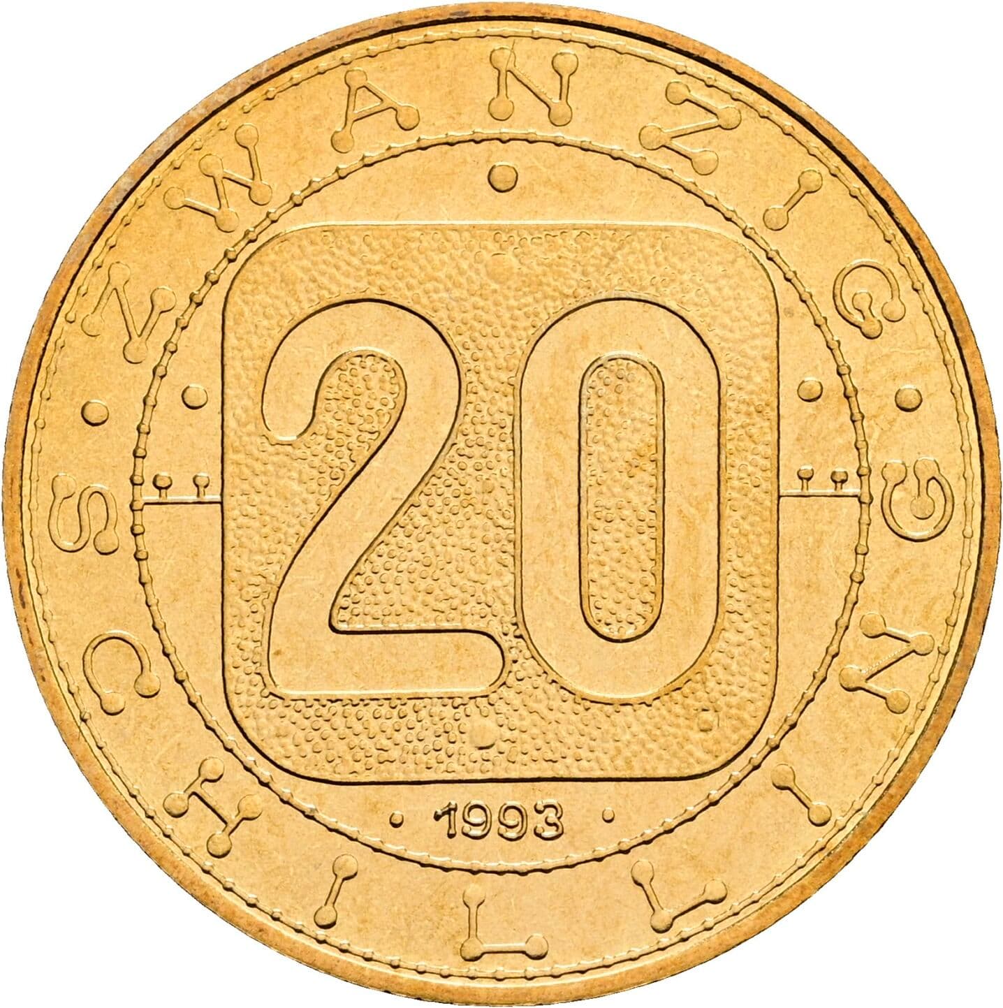 20 Schilling 1993 – Vorderseite