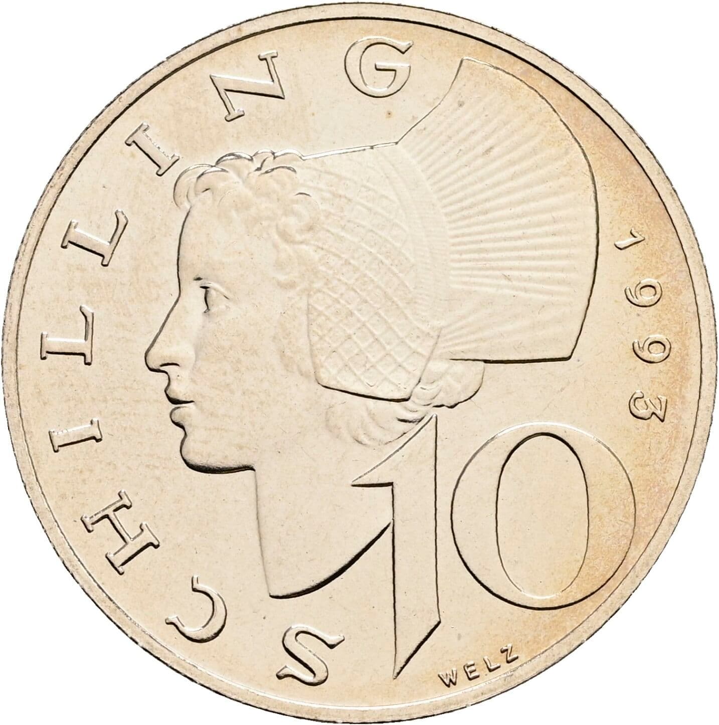 10 Schilling 1993 – Vorderseite