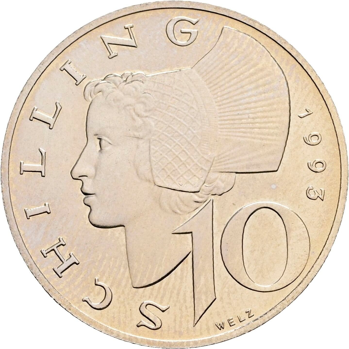 10 Schilling 1993 – Vorderseite