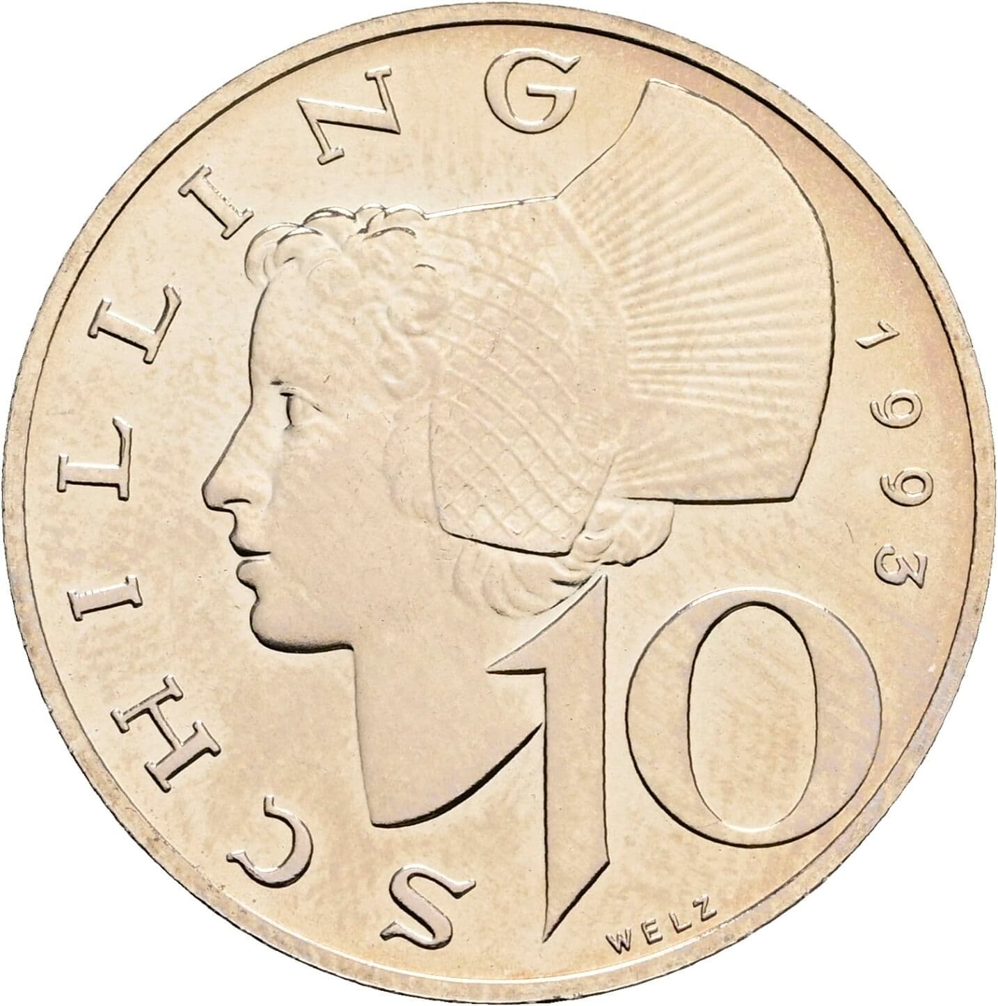 10 Schilling 1993 – Vorderseite