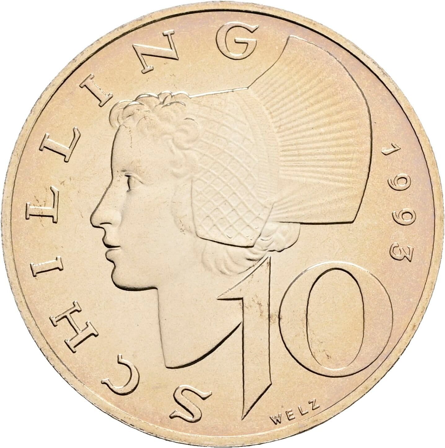 10 Schilling 1993 – Vorderseite