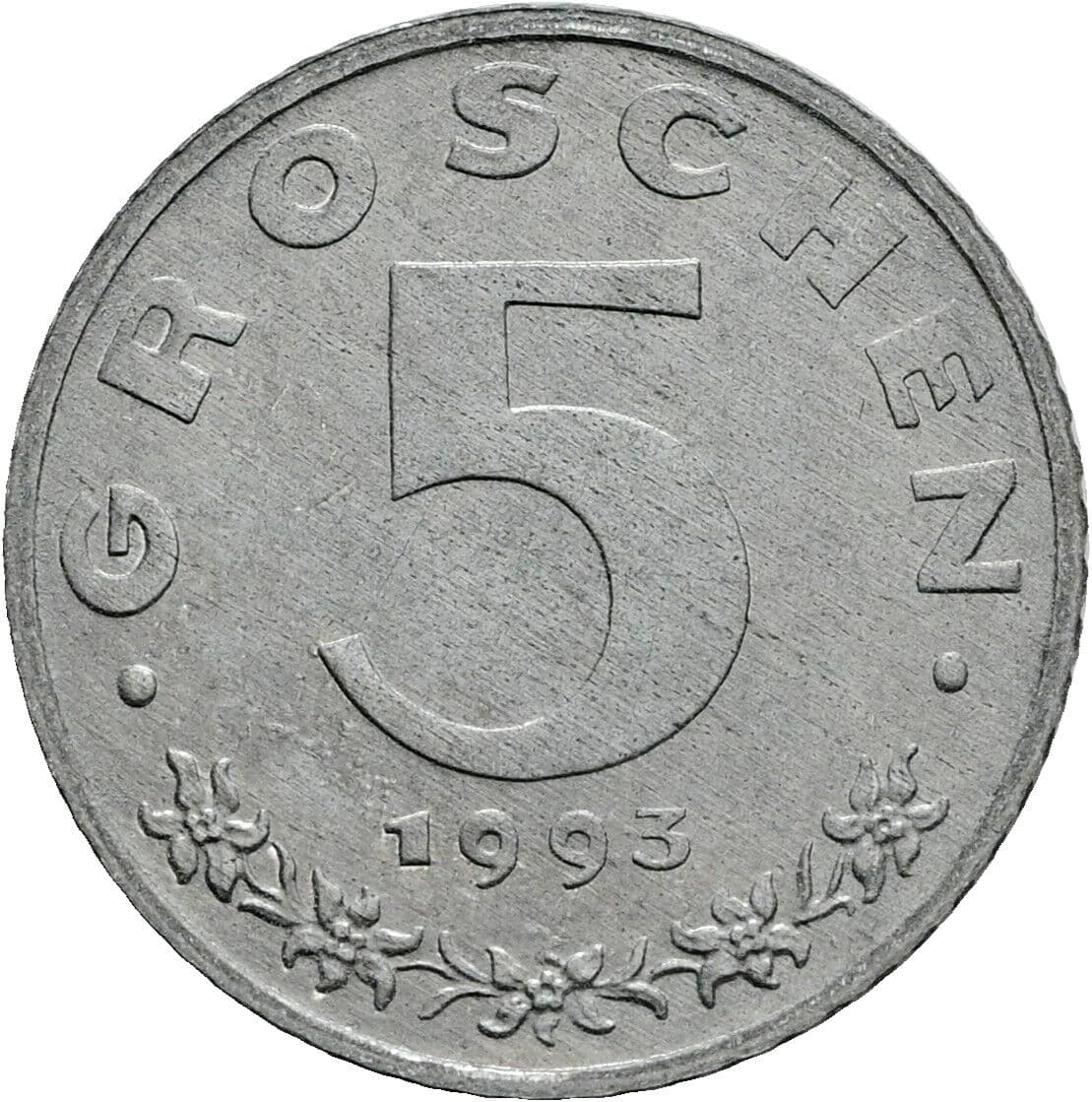 5 Groschen 1993 – Vorderseite