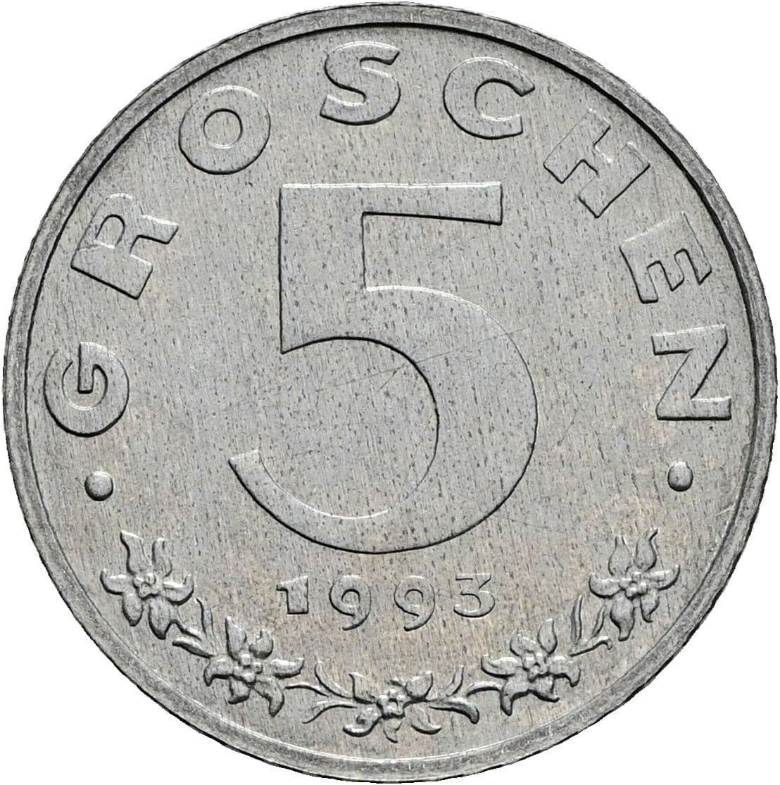 5 Groschen 1993 – Vorderseite