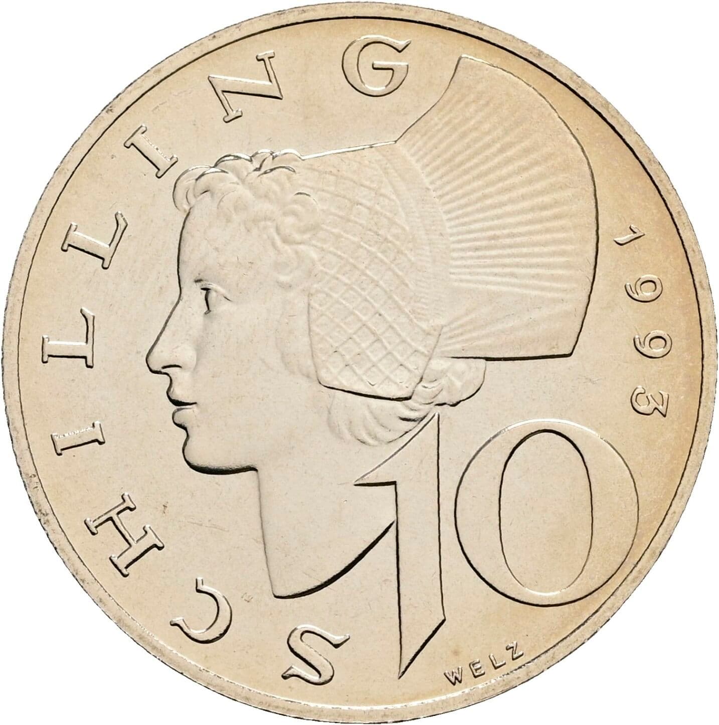 10 Schilling 1993 – Vorderseite