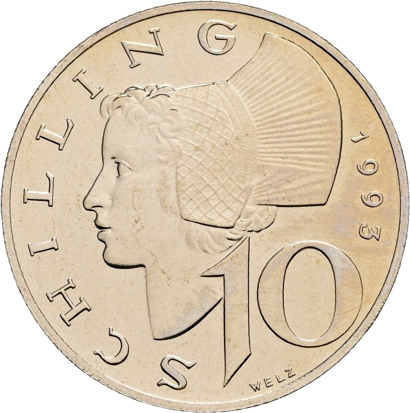 10 Schilling 1993 – Vorderseite