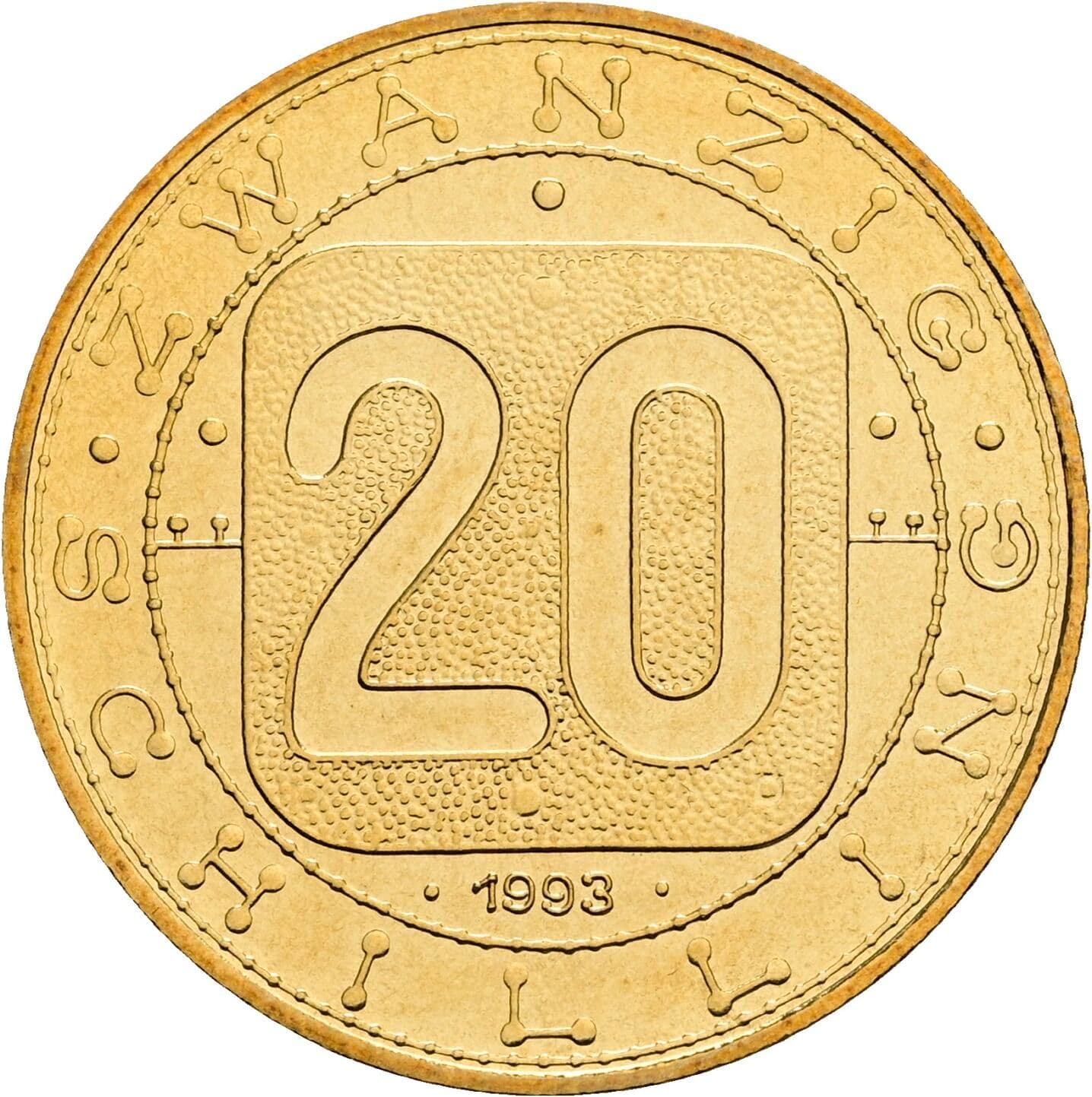 20 Schilling 1993 – Vorderseite