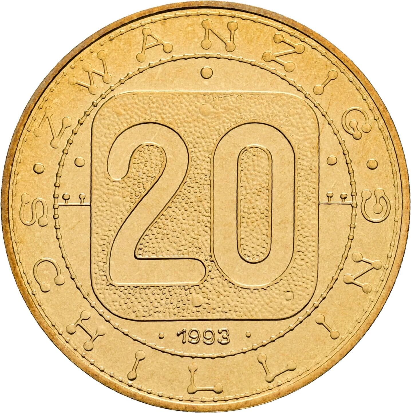 20 Schilling 1993 – Vorderseite