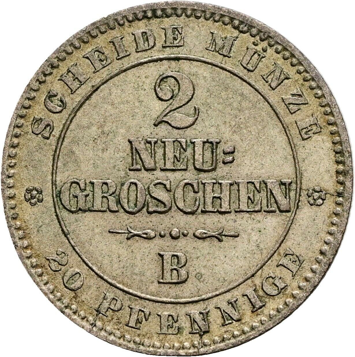 2 Neue Groschen Johann 1854-1873 1865 B – Vorderseite
