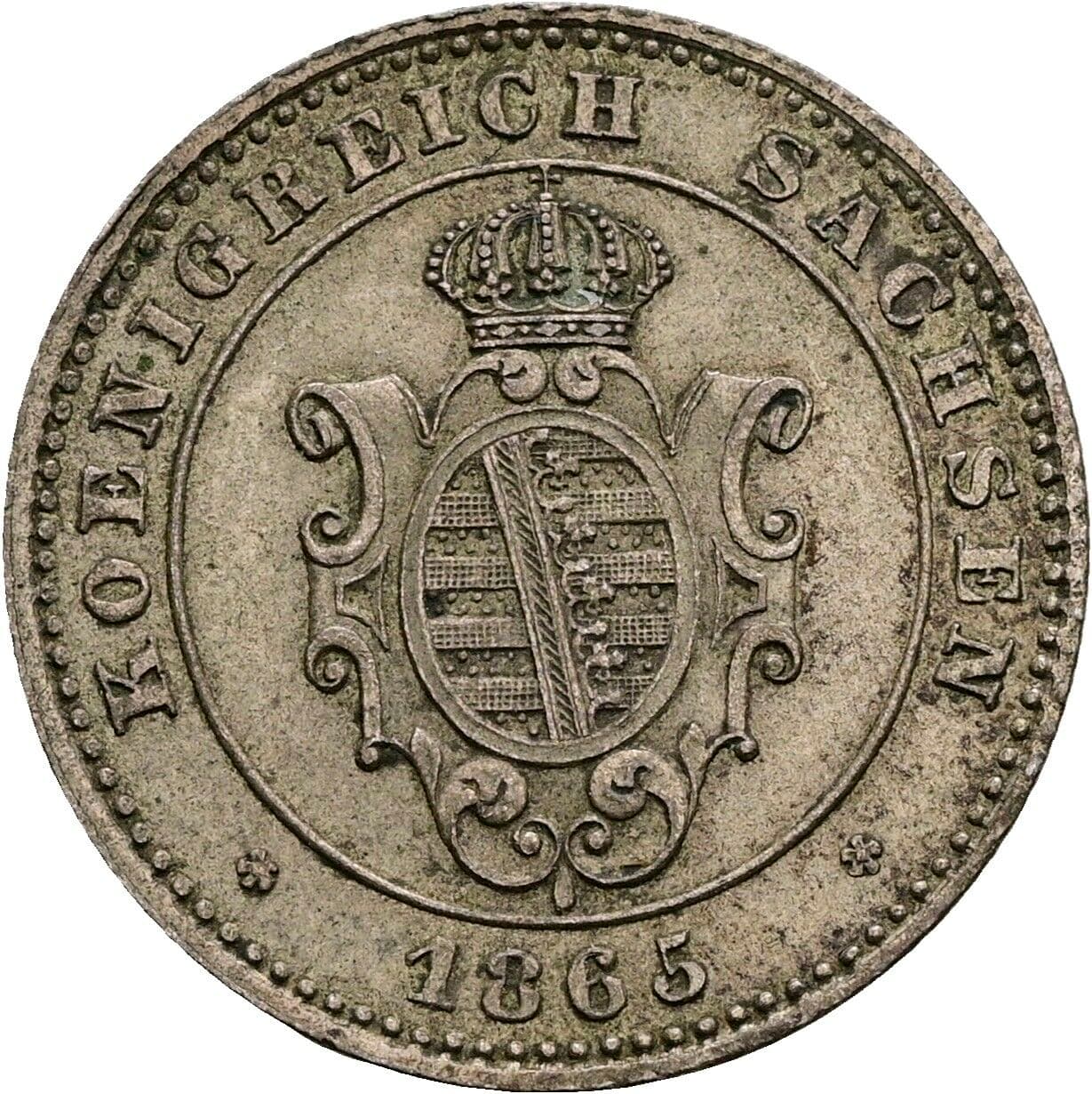 2 Neue Groschen Johann 1854-1873 1865 B – Rückseite