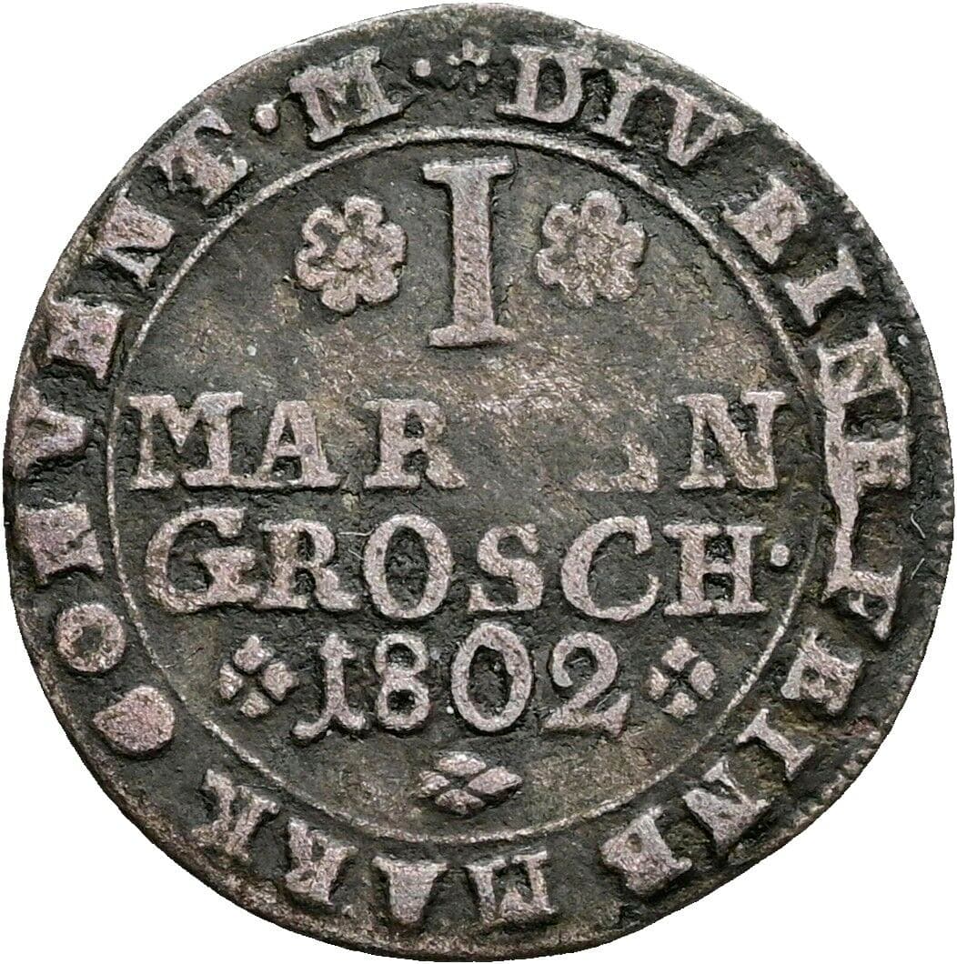 1 Mariengroschen Karl Wilhelm Ferdinand 1780-1806 1802 – Vorderseite