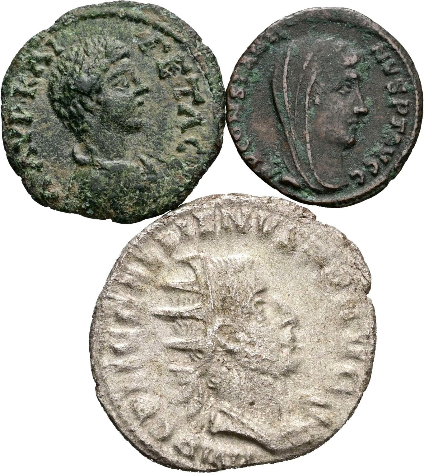 Antoninian+Bronzemünze+Follis – Vorderseite
