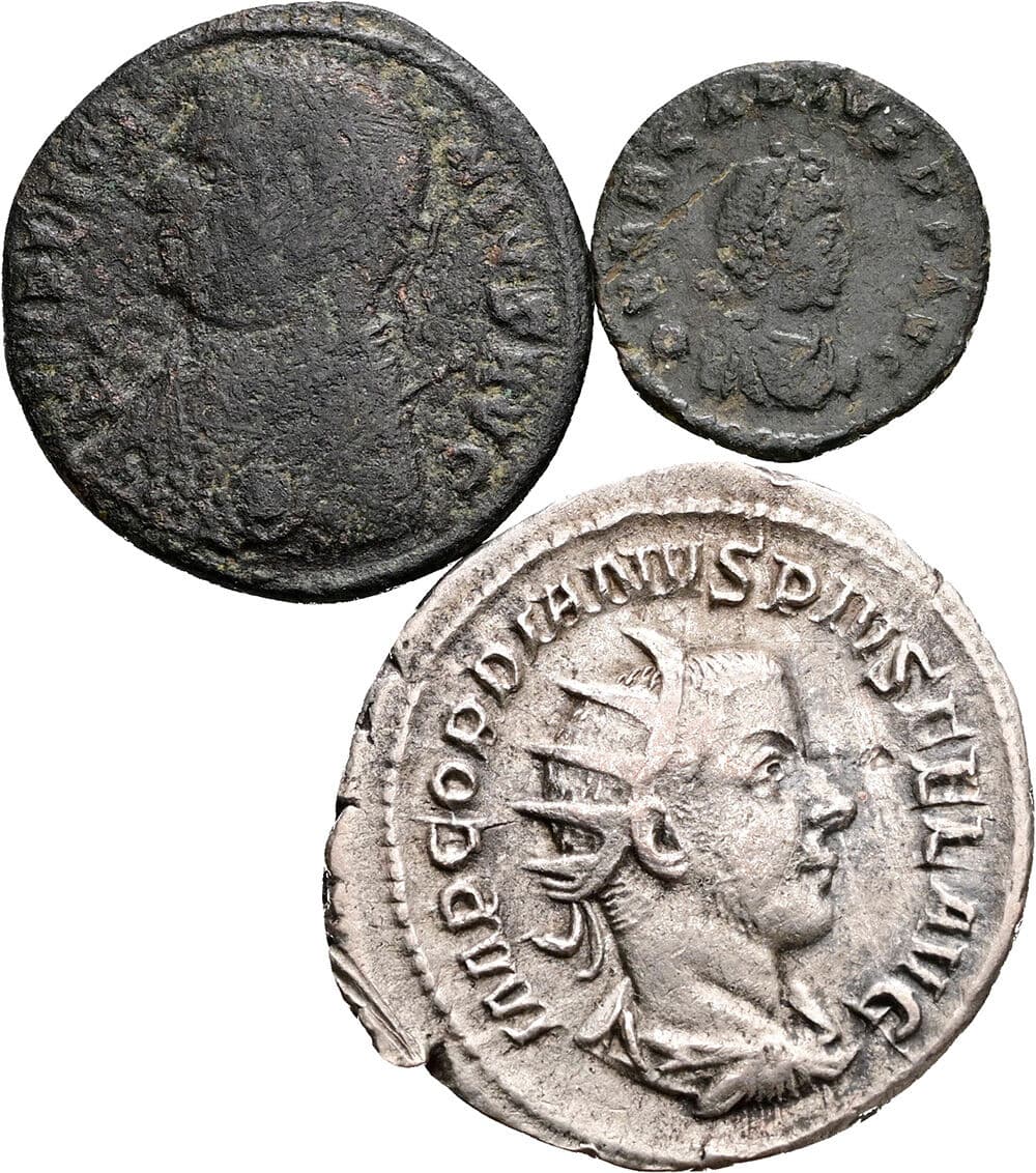 Antoninian+Bronzemünze+Follis – Vorderseite